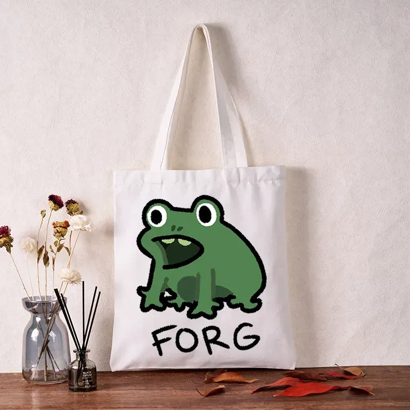 Kyoto-Lion Funny Forg Japan Tote Bag