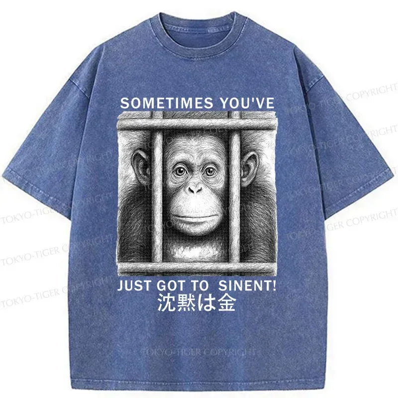 Japanese Vintage Washed T-Shirt for Daily Wear