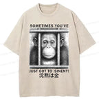 Kyoto-Lion Silent Gorilla Washed T-Shirt