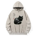 Japanese vintage black cat hoodie free shipping