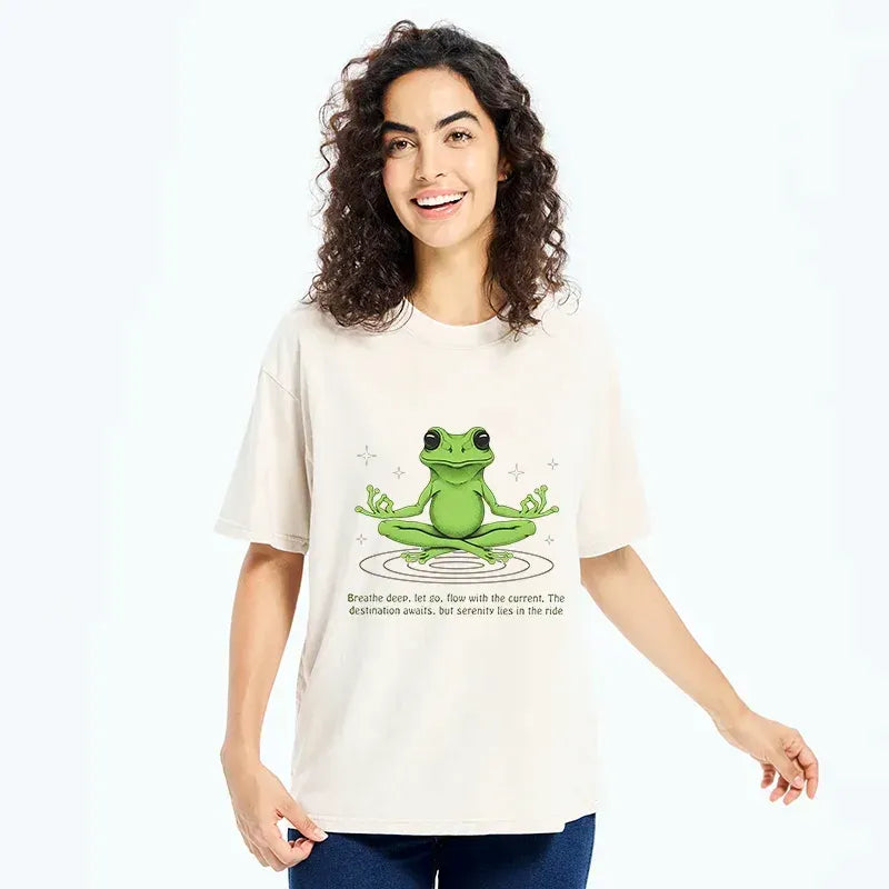 Kyoto Frog Unisex Cotton T-Shirt for Summer