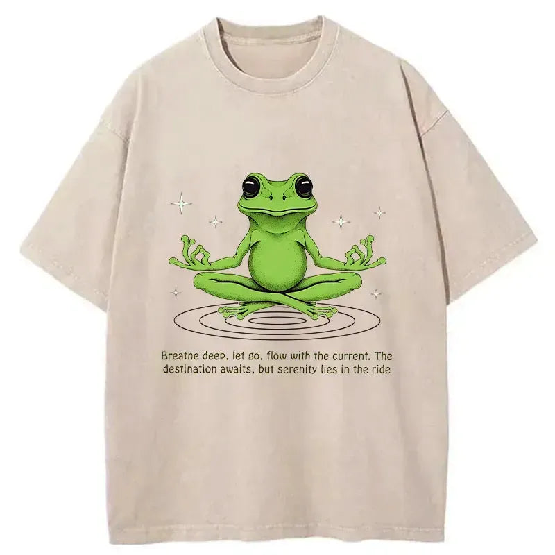 Kyoto Frog Unisex Cotton T-Shirt for Summer