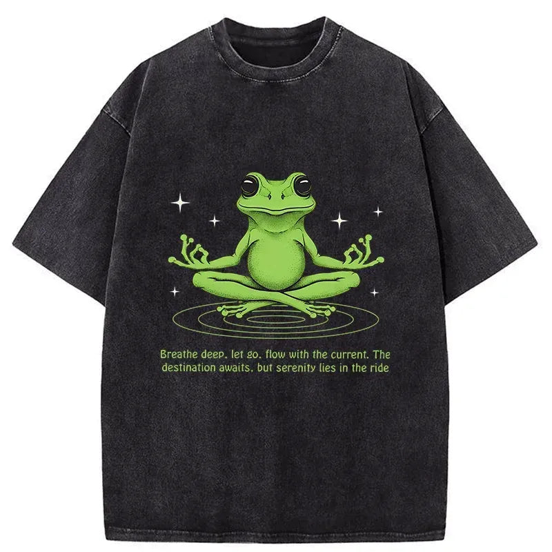 Kyoto Frog Unisex Cotton T-Shirt for Summer