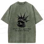 Kyoto-Lion Punk Raccoon Washed T-Shirt