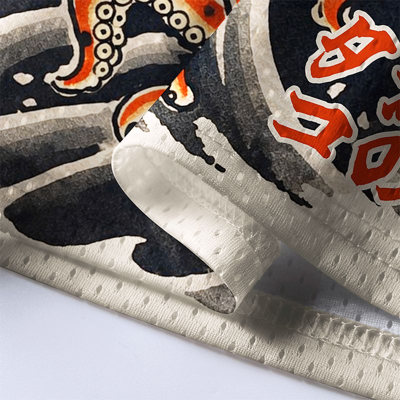 Japanese Octopus Waves Mesh Jersey