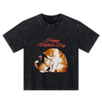 cute cat design kids tee free shipping