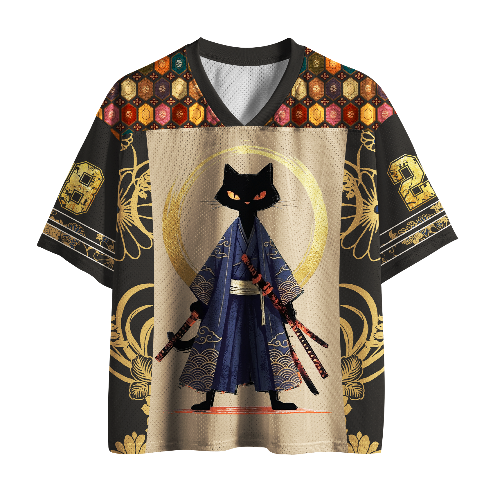 Kyoto Lion Mesh Jersey for Streetwear
