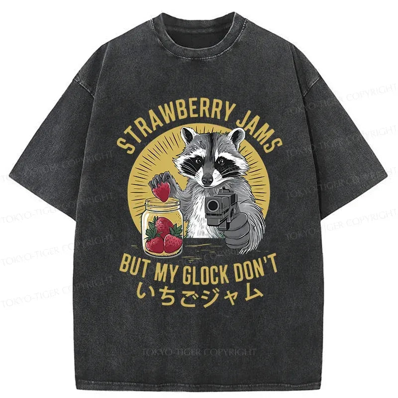 Japanese Raccoon Washed T-Shirt for Daily Wear