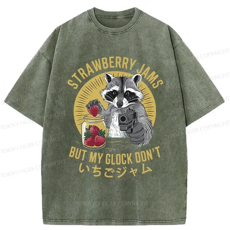 Kyoto-Lion Strawberry Jam Raccoon T-Shirt Best Seller