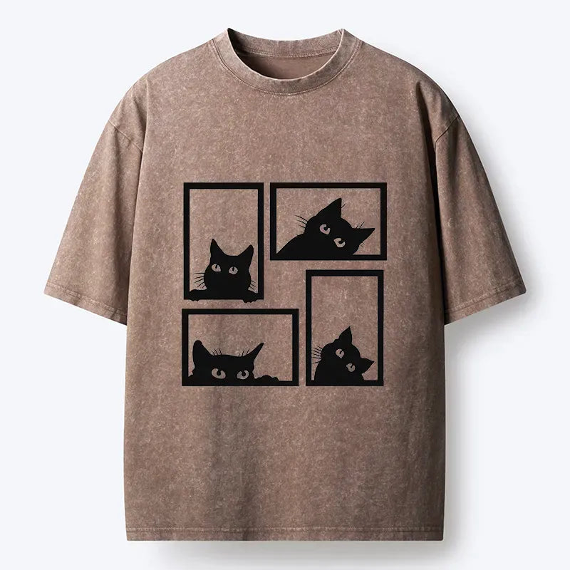 Kyoto lion cats grid design tee