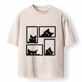 Kyoto lion cats grid design tee