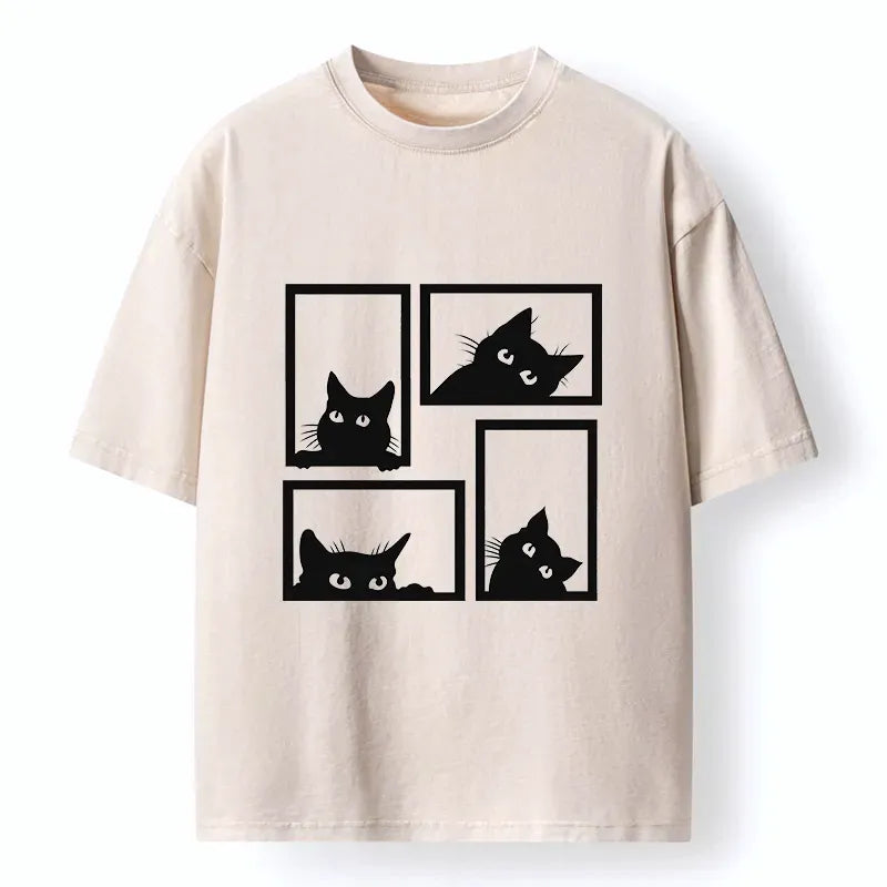 Kyoto lion cats grid design tee