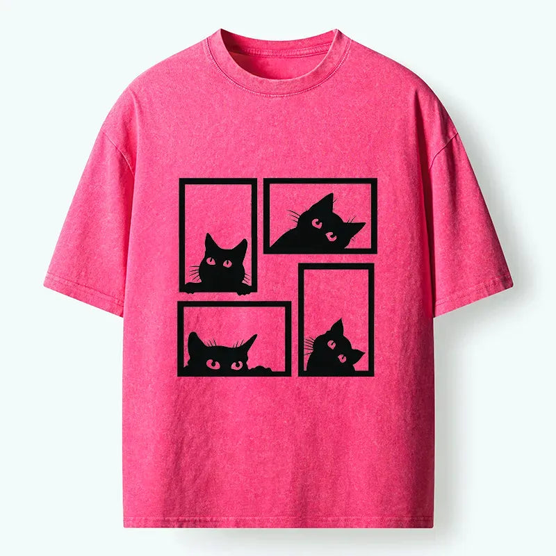 Kyoto lion cats grid design tee