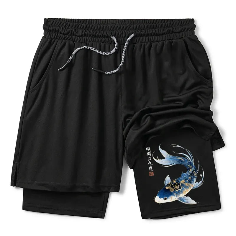 Best seller koi fish shorts for gym