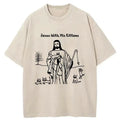 vintage washed unisex cat t-shirt