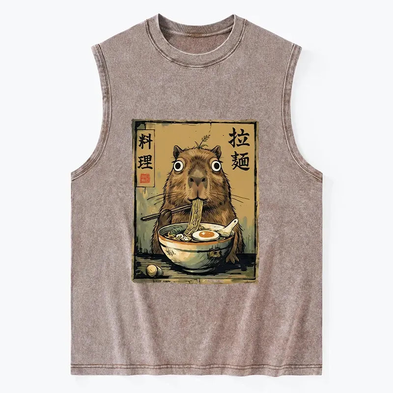 Cute Capybara Ramen Tank Top Trending