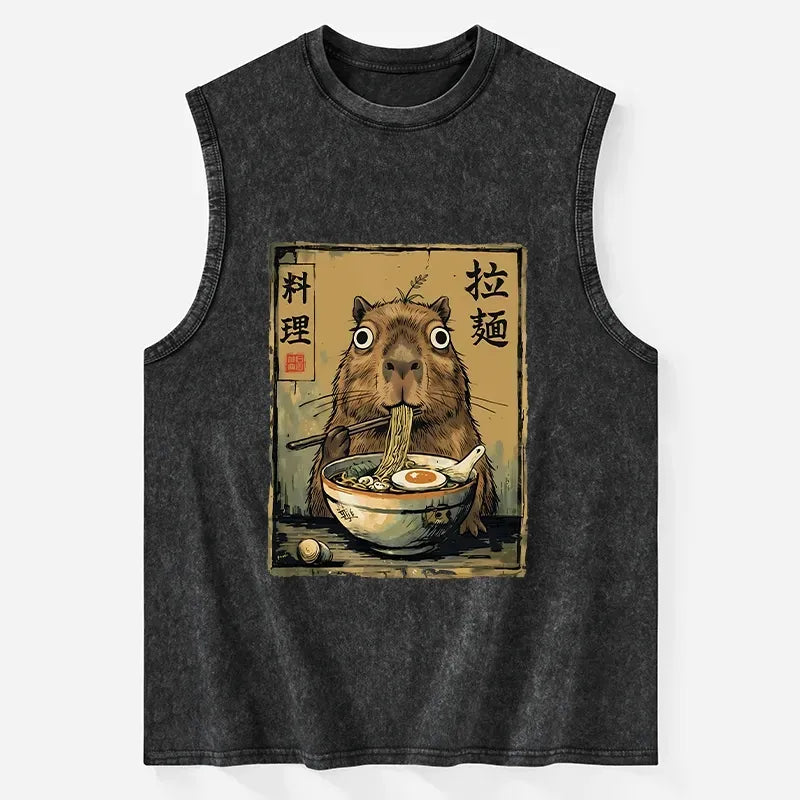 Cute Capybara Ramen Tank Top Trending