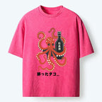 japanese vintage tiger octopus washed t-shirt
