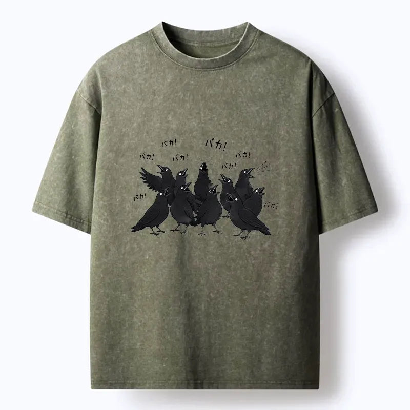 Vintage Japanese Crow T-Shirt Gift Idea