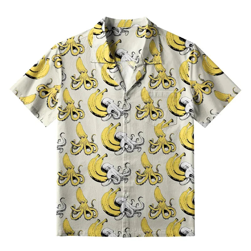 Japanese Octopus Banana Hawaiian Shirt