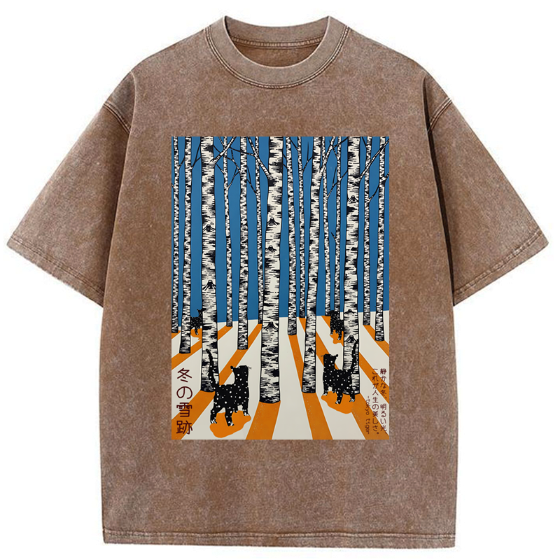 Winter Snow Japanese Unisex Cotton Tee