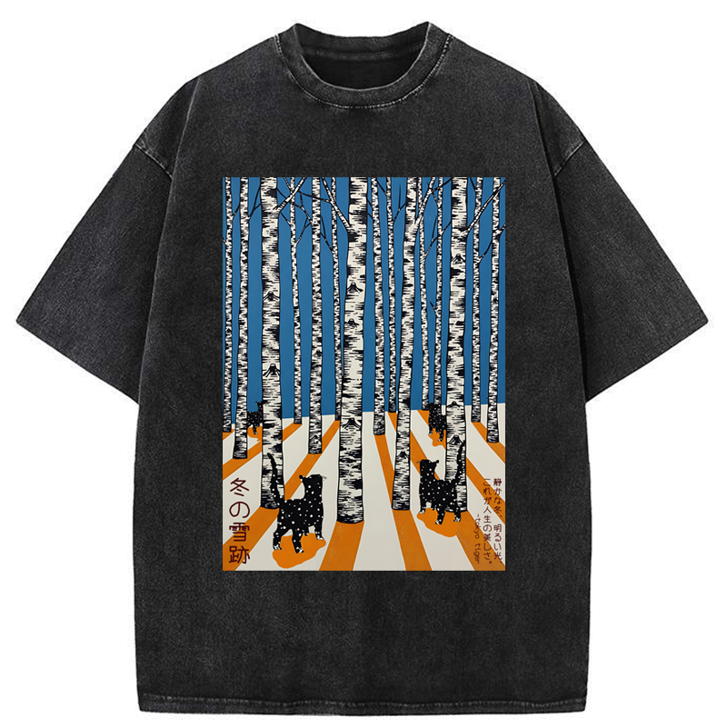 Kyoto Lion Washed T-Shirt for Daily Wear