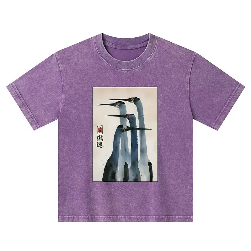 Retro Washed Kids T-Shirt for Gift