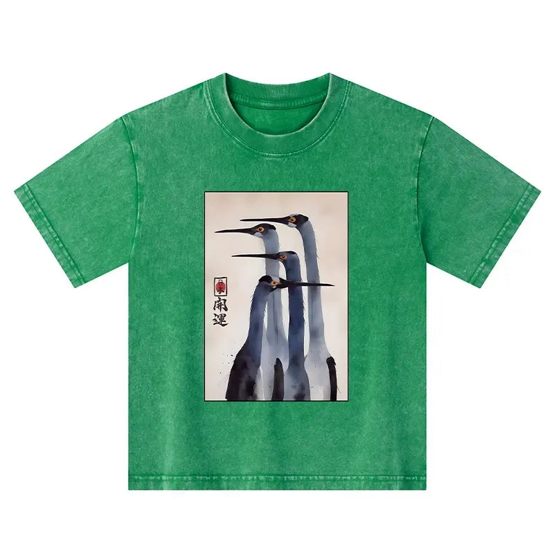 Retro Washed Kids T-Shirt for Gift