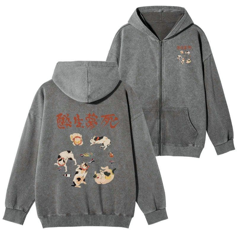 drunken cat hoodie gift for him