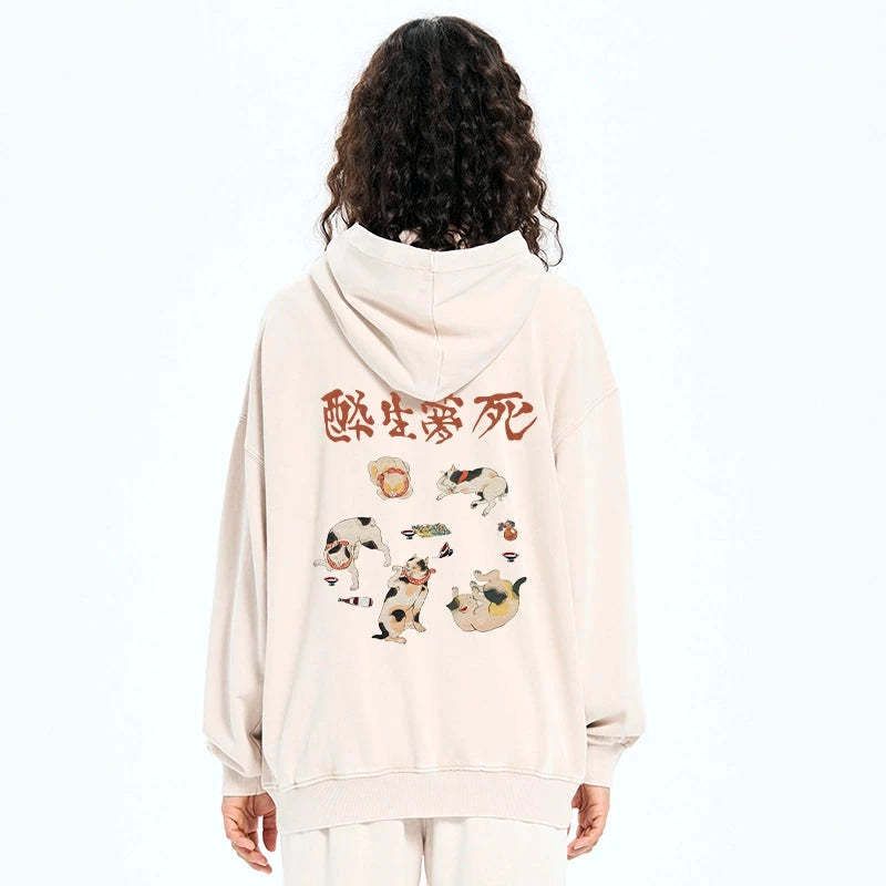 washed unisex hoodie streetwear trendy