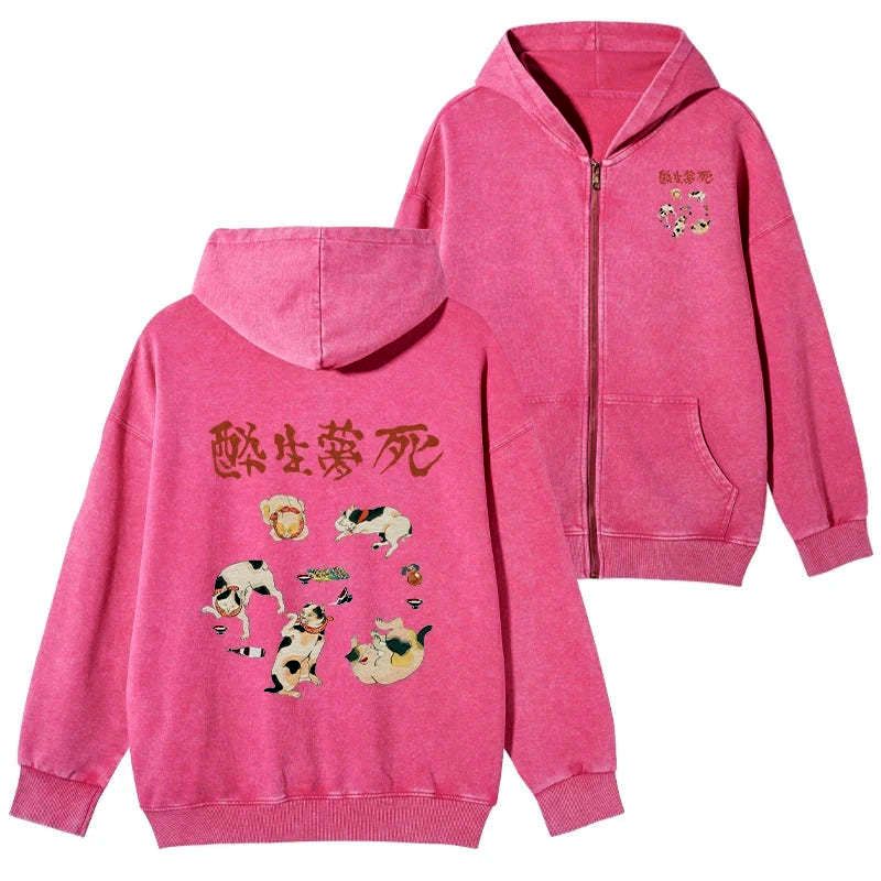 drunken cat hoodie gift for him