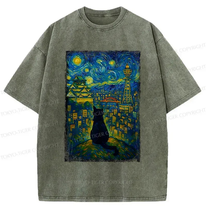 Japanese Cat T-Shirt for Daily Wear