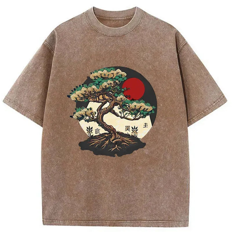 Japanese Vintage Washed T-Shirt for Men