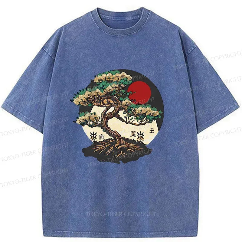 Retro Japanese Bonsai T-Shirt Gift for Her