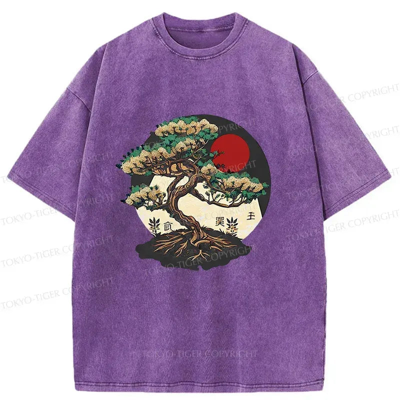 Kyoto-Lion Japanese Bonsai Vintage Washed T-Shirt