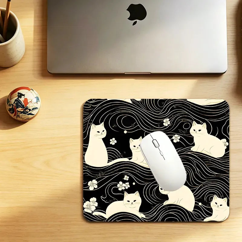 Japanese Mysterious Cat Mouse Pad