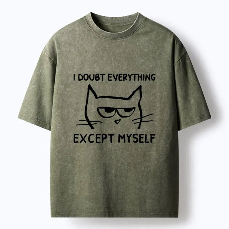 japanese vintage washed kitten t-shirt streetwear