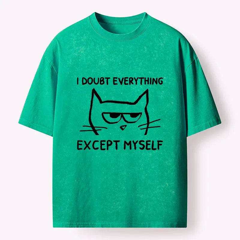 japanese vintage washed kitten t-shirt streetwear