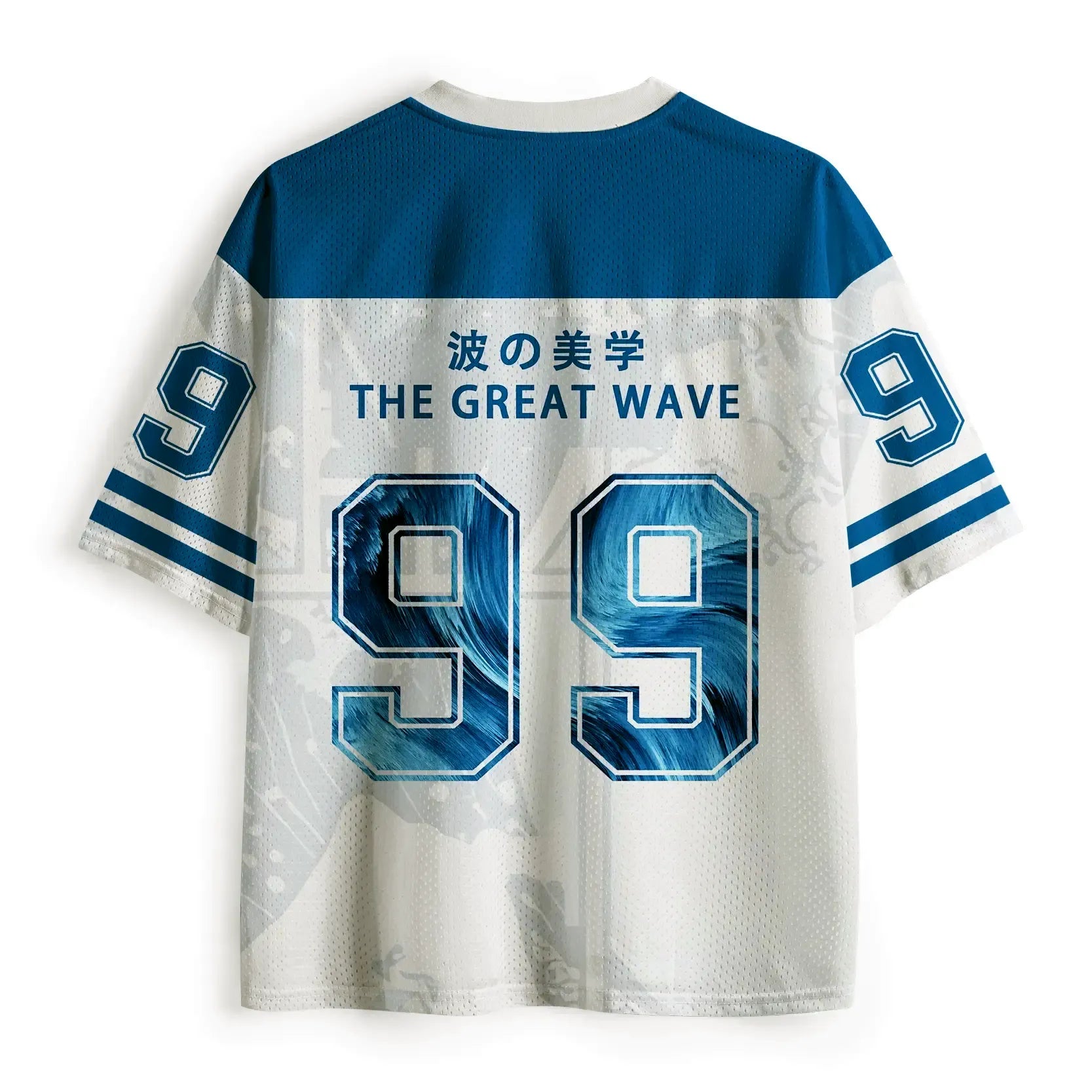 Kyoto-Lion Ukiyoe Waves Japan Mesh Jersey