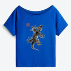 Trendy Japanese Gecko Tee for Summer