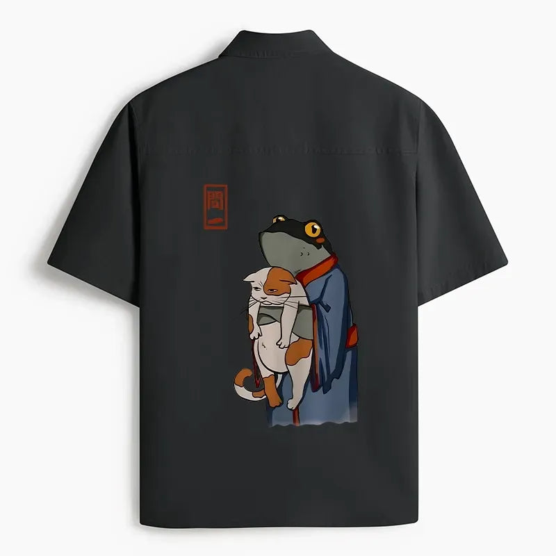 Japanese Frog Cat Unisex Shirt