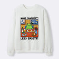Kyoto-Lion More Spaghetti Less Upsetti Frog Waffle Sweatshirt
