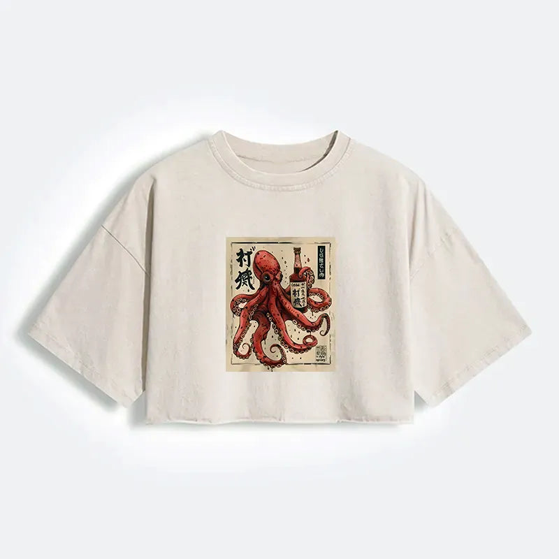 Washed vintage Japanese culture t-shirt