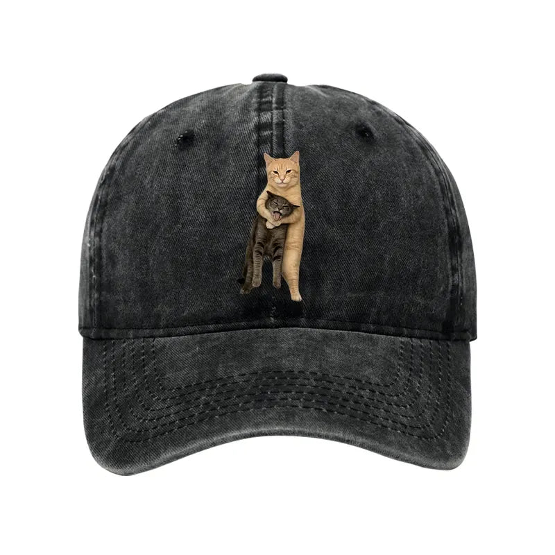 Kyoto-Lion Orange Cat¡¯s Tight Embrace Washed Cap