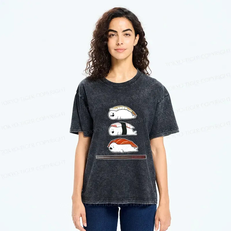 Cute sushi seal tee free shipping