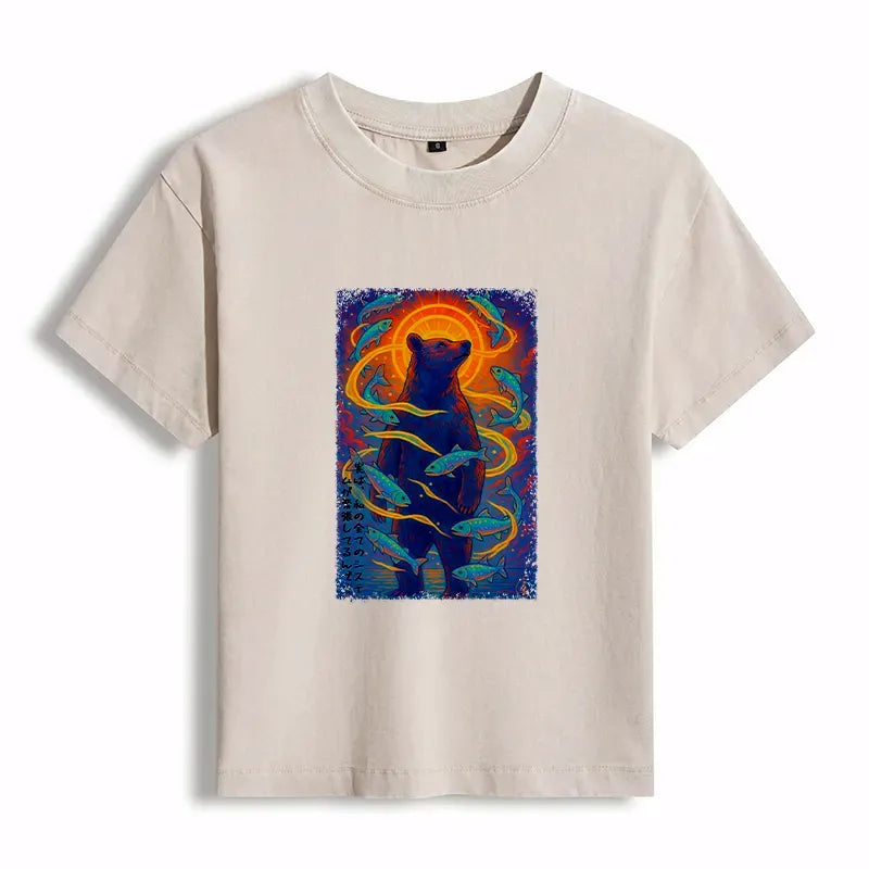 Vintage Japanese Ukiyoe Tee for Women