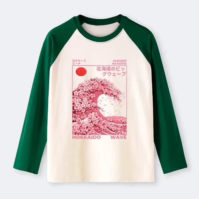 Kyoto lion wave shirt for streetwear