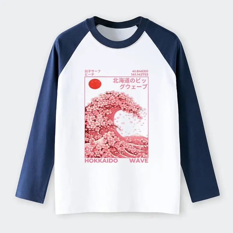 Kyoto lion wave shirt for streetwear