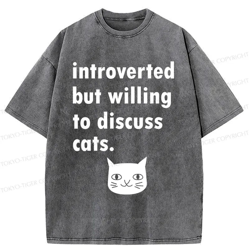 Limited Edition Washed Cat T-Shirt for Summer