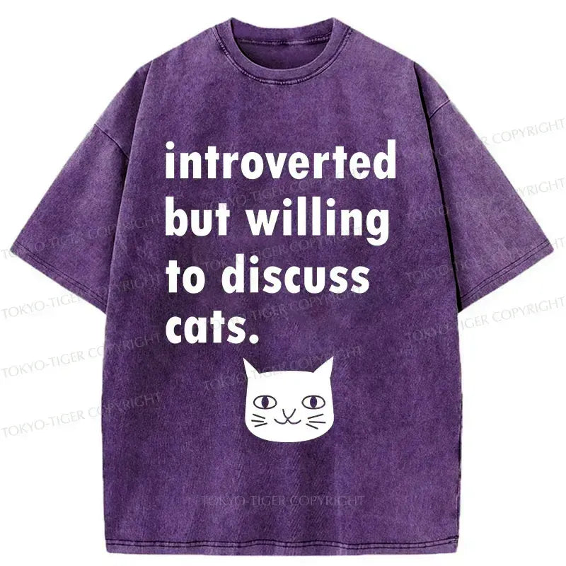 Limited Edition Washed Cat T-Shirt for Summer
